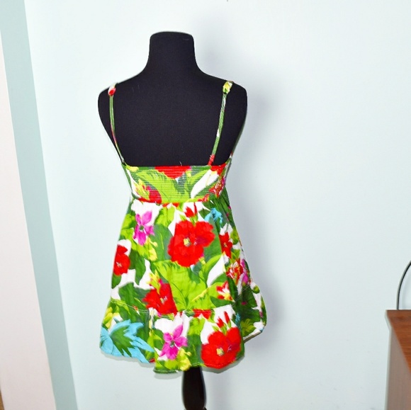 Hollister Green and Pink Floral Print Dress - Picture 2 of 2